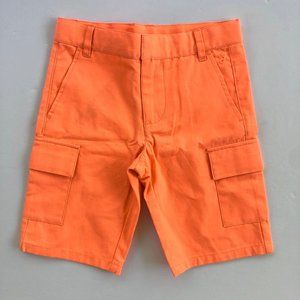 Jacadi Neon Orange Adjustable Waist Cargo Shorts